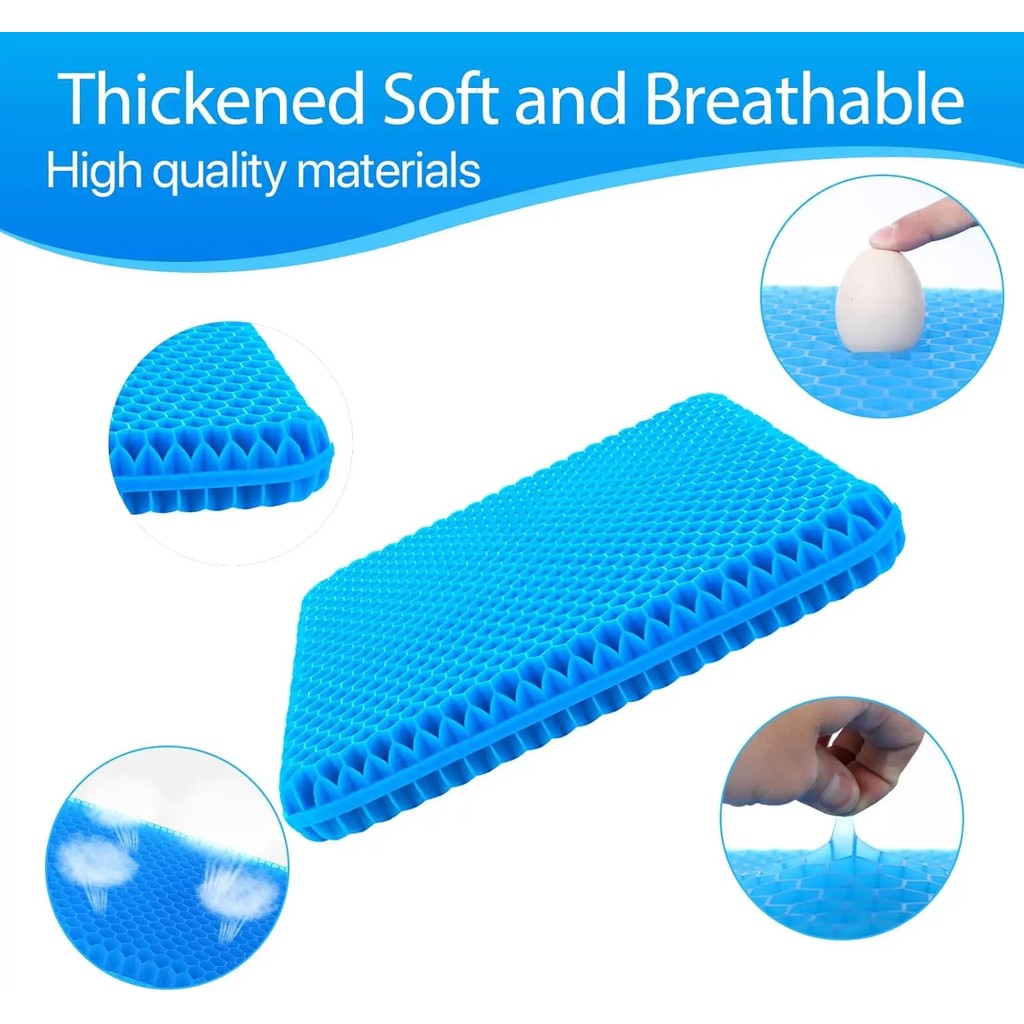 Wheelchair soft gel seat cushion, gel seat cushion, breathable gel car seat cushion, office chair