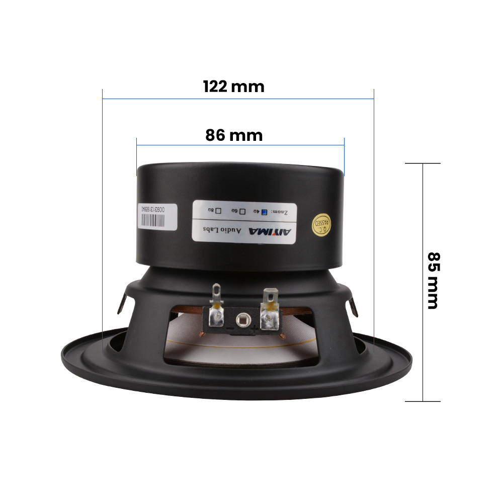 AIYIMA 1Pcs 5.25 Inch Subwoofer Speaker 4/8 Ohm 40W Woofer Speaker Strong Bass Home Theater For