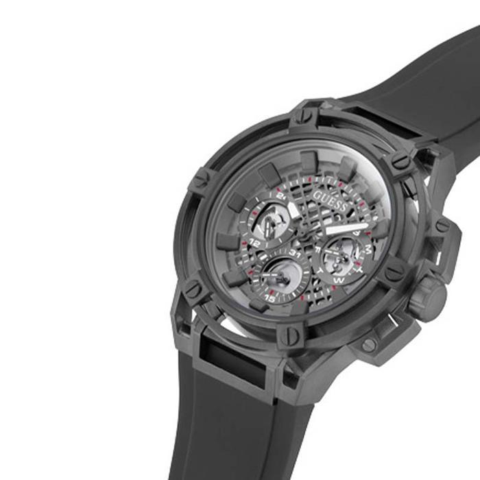 Sedia GUESS GW0423G3 Original MATRIX Jam Tangan Pria Analog Black Silicone