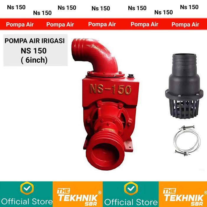 NS-150 Pompa Air Serbaguna 6inch | Kelengkapan Pompa, Saringan, & Kleman