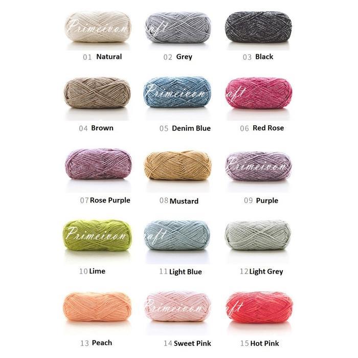 "New" Benang rajut katun semprot wol /benang rajut stonewashed SW1