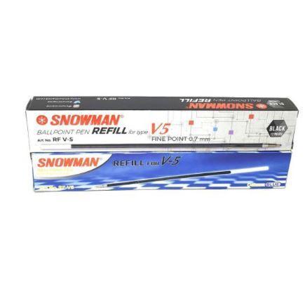 "New" (12pc) REFILL PULPEN SNOWMAN V5 / REFILL ISI TINTA PEN V5 0.7MM
