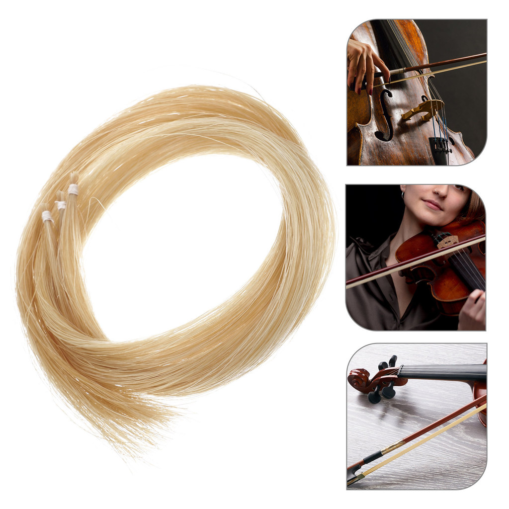 3 Hanks Genuine Mongolian Horsehair for Violin Bow Repair Suitable for Violin Viola Cello Erhu