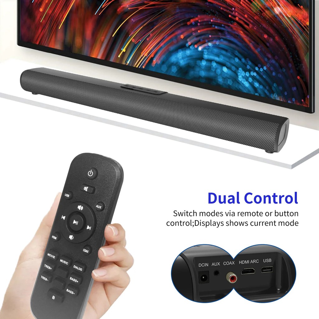 Home Theatre Wireless 3D Surround Soundbar 2.1 Channel TV Optical Bluetooth Speaker Support