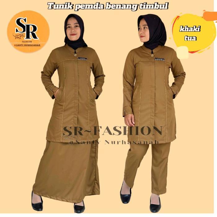 TERLARIS Seragam pemda Tunik benang timbul Wanita READY STOCK