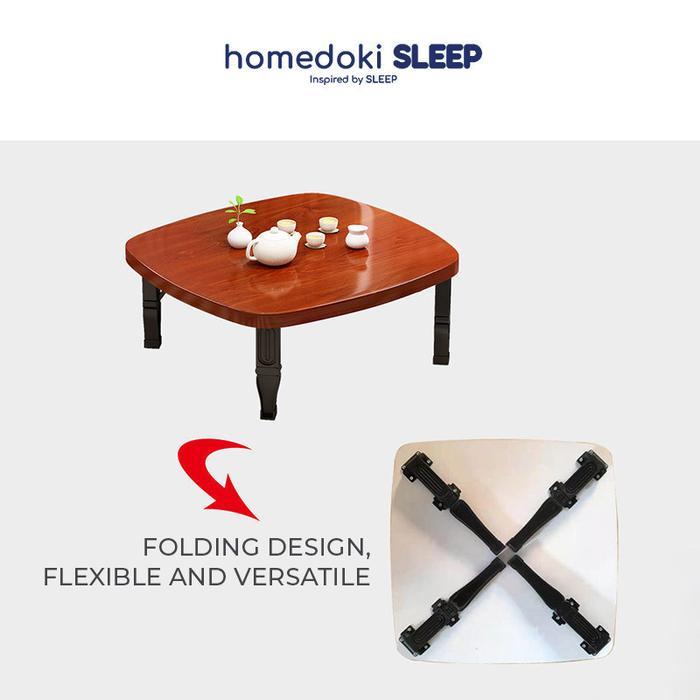 Homedoki Meja Lesehan Lipat/Meja Lesehan/Meja Lipat/Meja Lesehan Aesthetic/Meja Makan Lipat/Meja