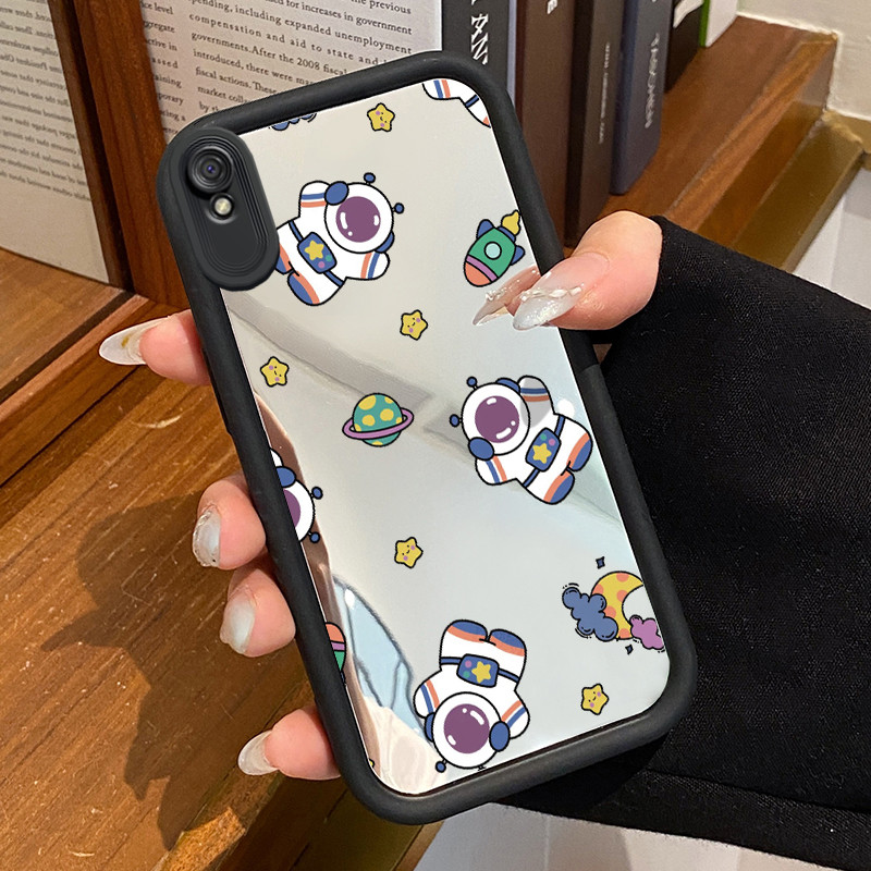 Casing Hp Xiaomi Redmi 9A Redmi 9i Redmi 9T Redmi 9 Power Case Casing Astronot Pola Kasus cermin tan