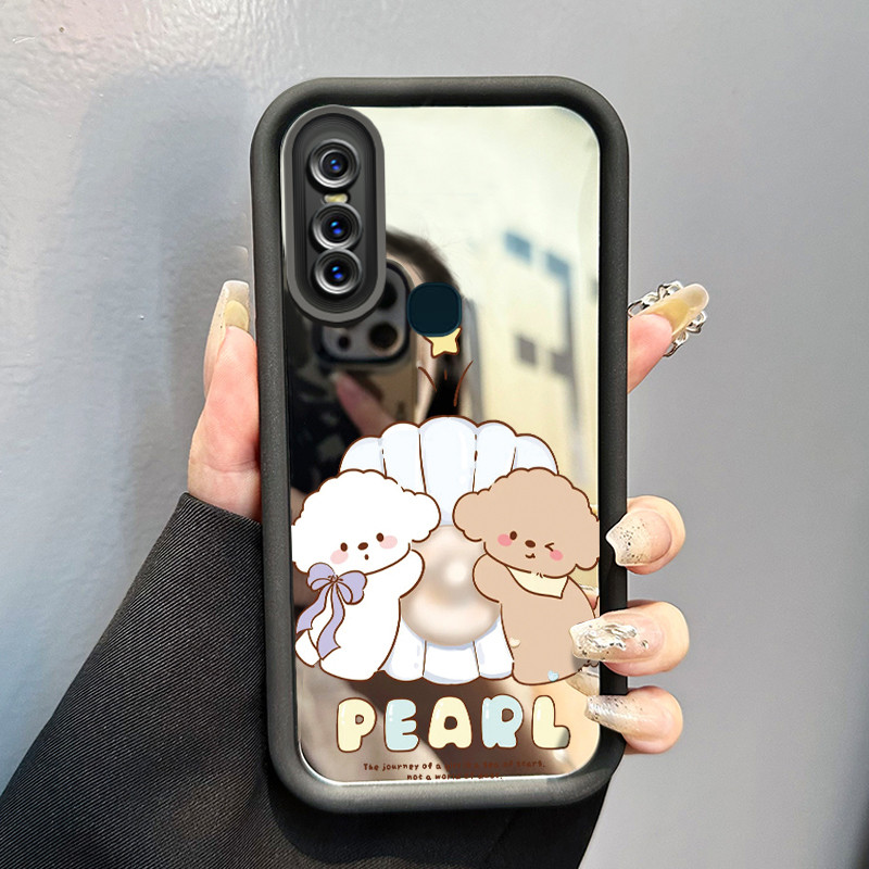 Casing Hp Untuk VIVO V15 Case Anjing kecil kulit kerang Kasing silikon Cesing keras Tahan lama warna