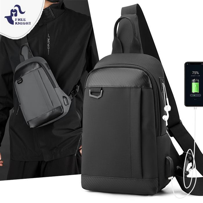 Freeknight Tas Selempang Pria WaitsbagTas Bahu Cowok Original Tas Slingbag Tas Kerja Anti Air TS511