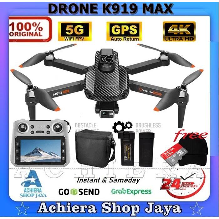 NEW  K919 MAX Drone GPS 4K HD Dual Camera 360° Obstacle Avoidance FPV Quadcopter With Screen Remote 