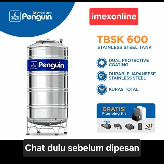 Penguin Toren/Tandon/Tangki Air Stainless TBSK 600 ( 600 LITER )