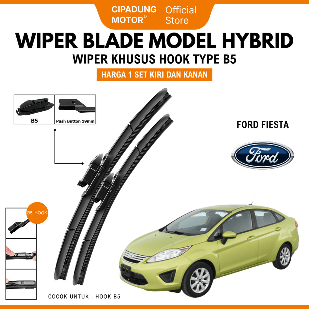 Wiper Ford Fiesta Hybrid Kaca Depan Mobil