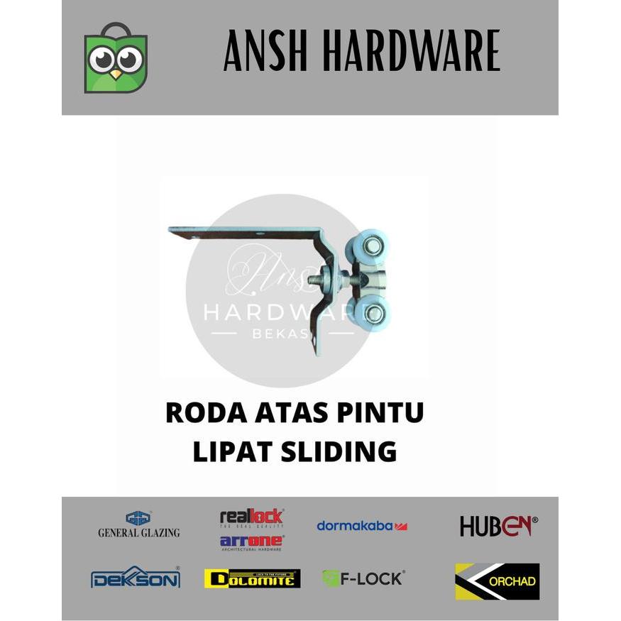 RODA ATAS PINTU LIPAT BAHAN RODA SLIDING