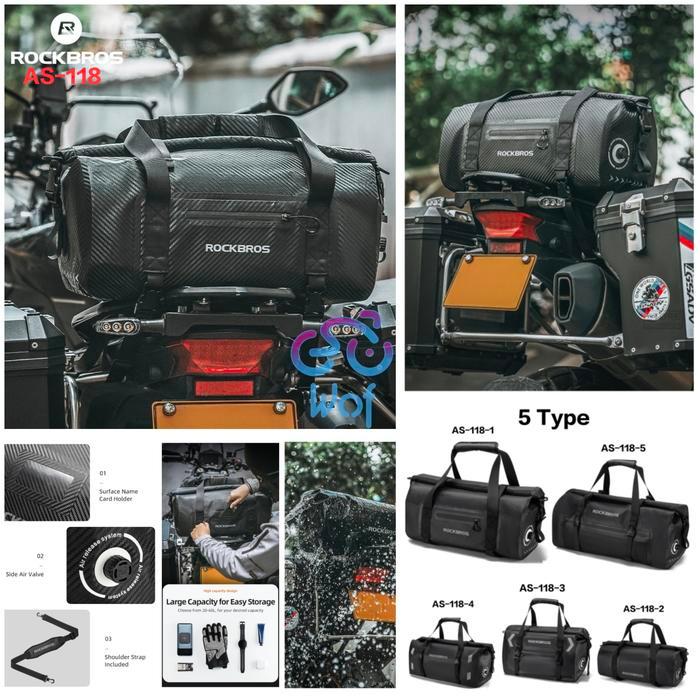 ROCKBROS AS-118 TAS SEPEDA MOTOR TOURING BAGASI 20-60L PANNIER BAG