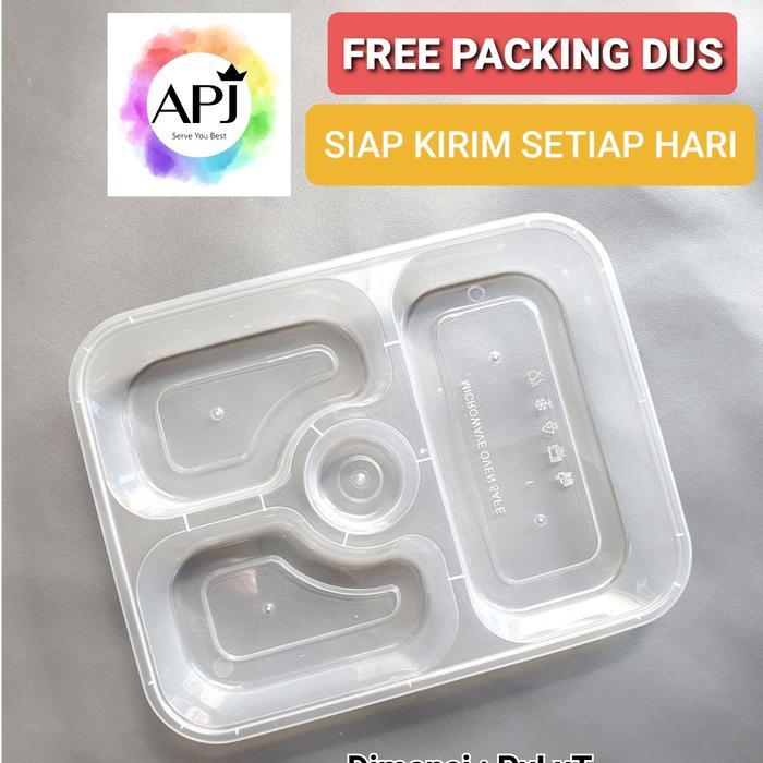 Thinwall Sekat 4 / Tempat Makan Plastik Sekat 4 / Sekat Sushi