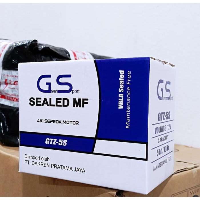 "New" aki motor GS GTZ5S 12volt 5ampere aki kering