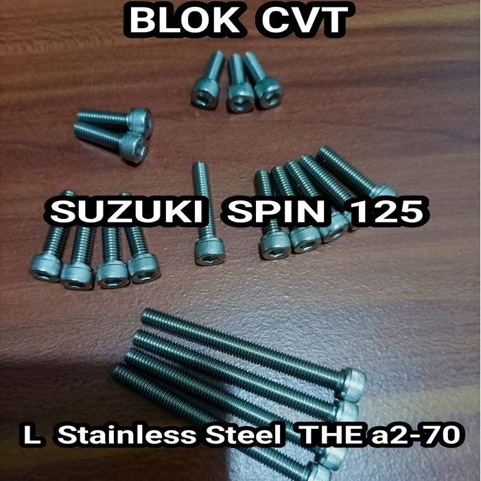 Baut Bak Cvt Spin 125 Set L Stainless