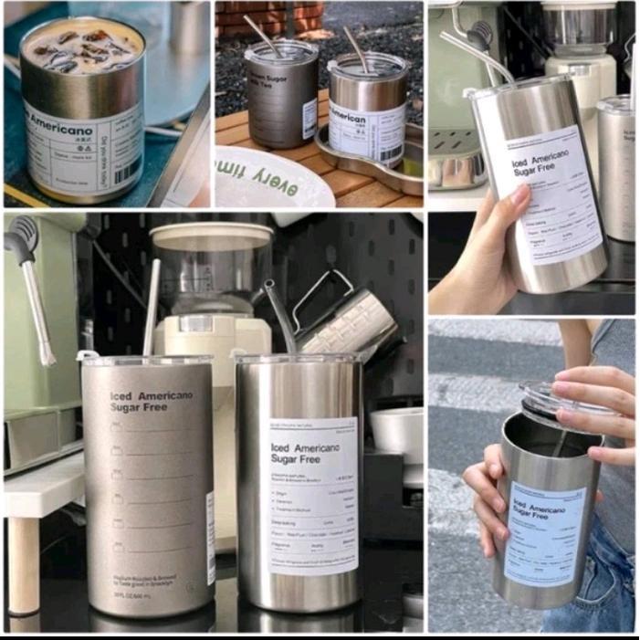 TUMBLER GOOD MORNING 600ML+SEDOTAN STAINLES