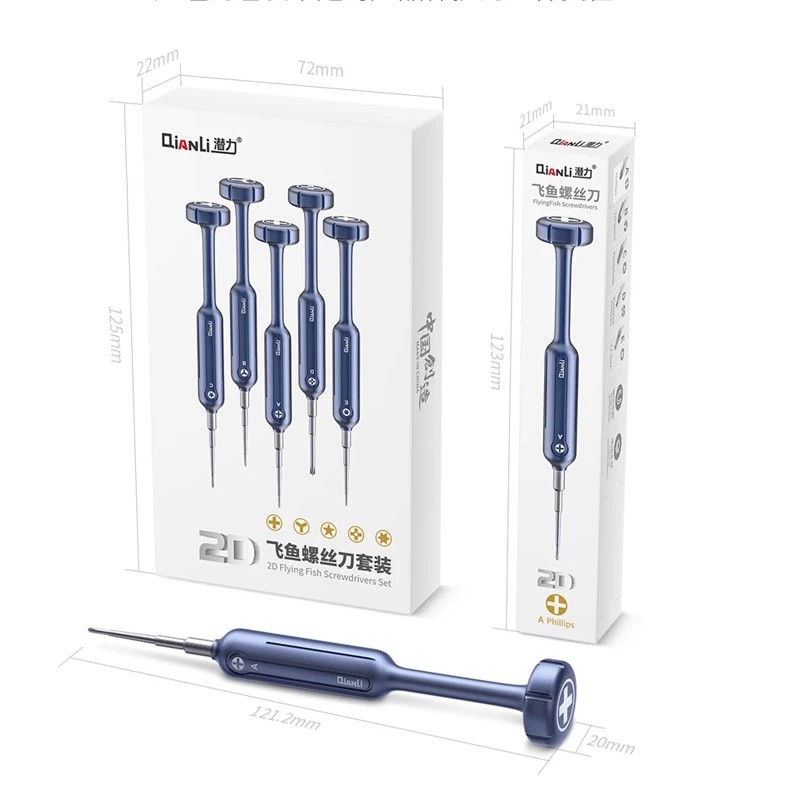 FLASH SALE    QIANLI 2D Screw Bit Strong Magnetism Screwdriver for Cell Phone Repair Mobile Phone LC