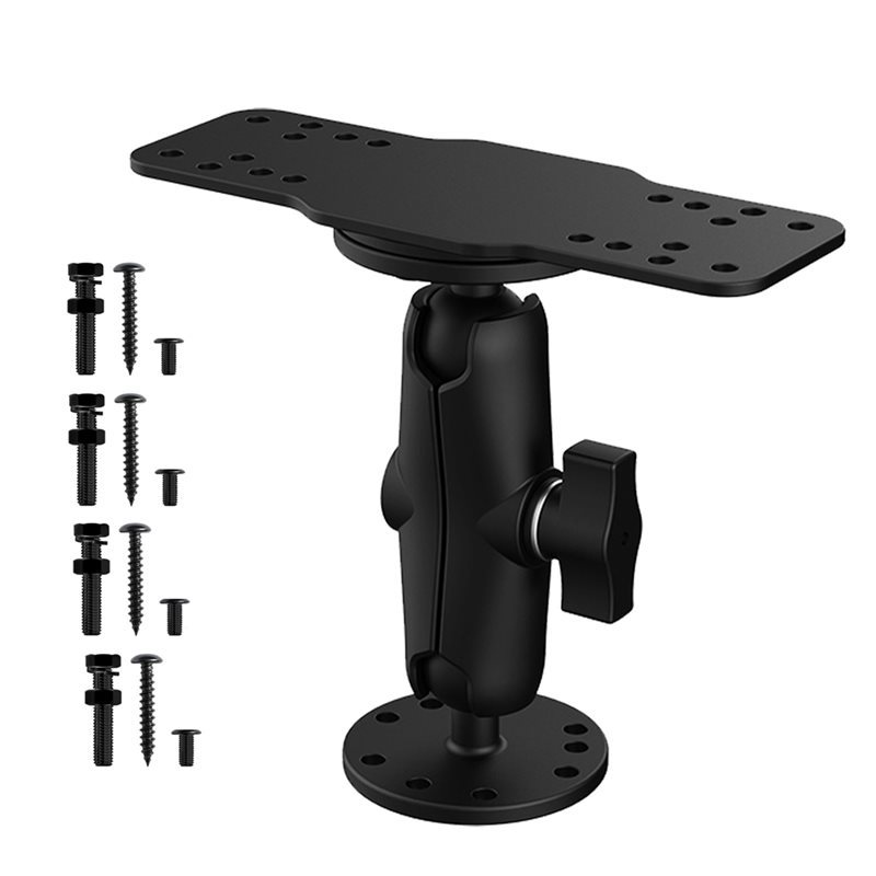 A89E-Aluminum Base Mount For Fish Finder, 360 Rotation For Garmin Lowrance Humminbird Marine