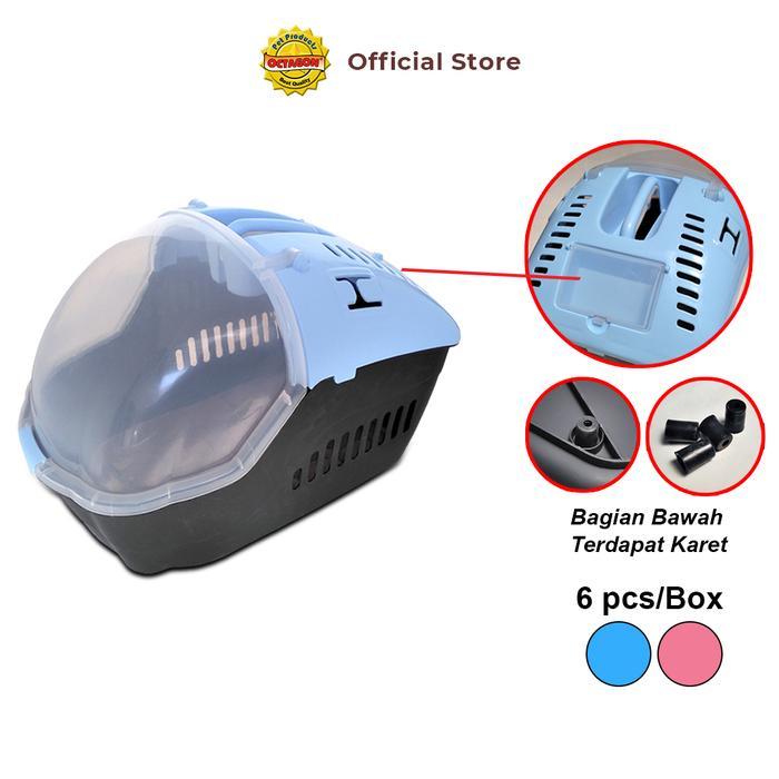 Octagon Pet Carrier Extra Bantal Pet Cargo Travel Portable Anjing Kucing