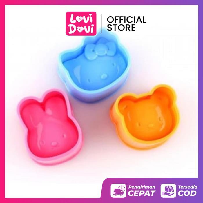 Cetakan Nasi Bento Set 3 in 1 Cetakan Nasi Karakter / Rice Mold Plastic BPA Free Food Grade
