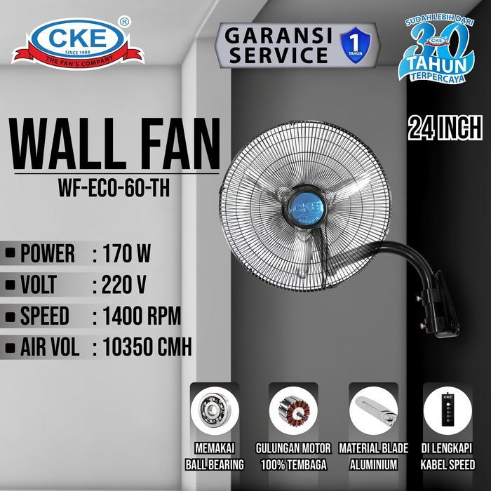 SALE Wall Fan CKE WF-ECO-60-TH 24 Inch Kipas Angin Dinding Tembok Rumah