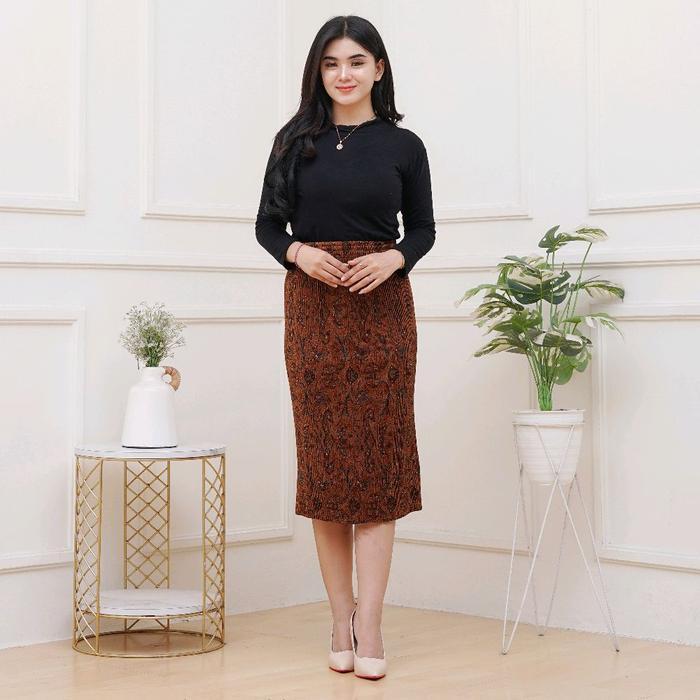 Rok Batik Plisket Pendek 7/8 Allsize