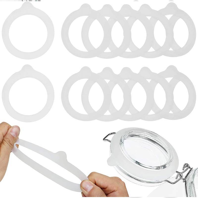 10pc Replacement Rubber Gasket Seal Glass Jar Seal Sealing Ring Silicone Gasket For Clip Top Storage