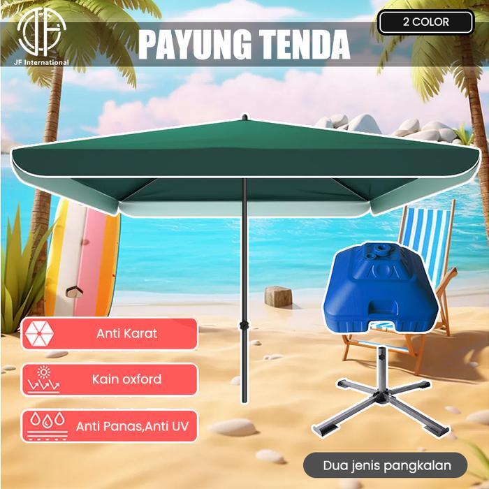 Payung Payung Tenda Bahan / Uv Anti Angin Tenda Taman Pantai Payung Taman