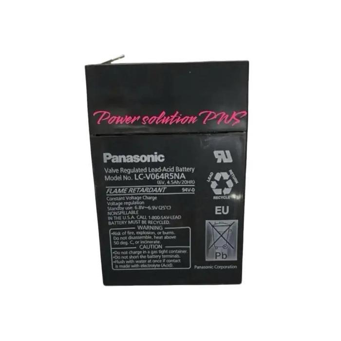 Panasonic Aki Kering 6V4.5Ah Baterai Mobil Charger Motor Remote Anak Battery Lampu Max