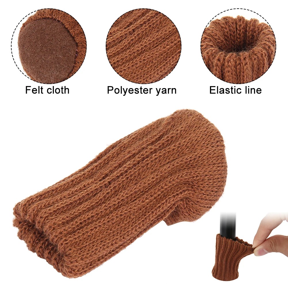 24Pcs Table Leg Socks Knitted Chair Leg Cover Floor Protectors Furniture Legs Table Chair Leg