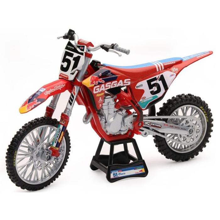 Newray 58303 Diecast Motorcycles Red Bull Gasgas Mc 450F Dirt Bike Justin Barcia #51 1/12 Scale