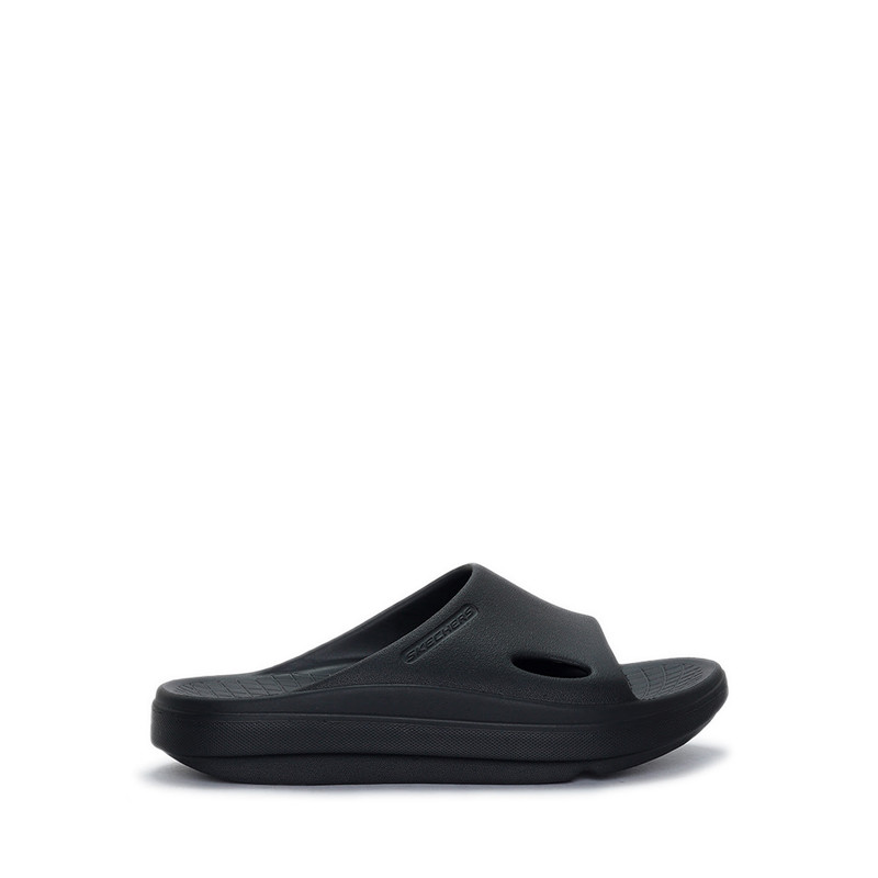 SANDAL PRIA SKECHERS SANDAL RELAXED FIT REL BLACK ( SKE897953BBK ) 100% ORIGINAL RESMI