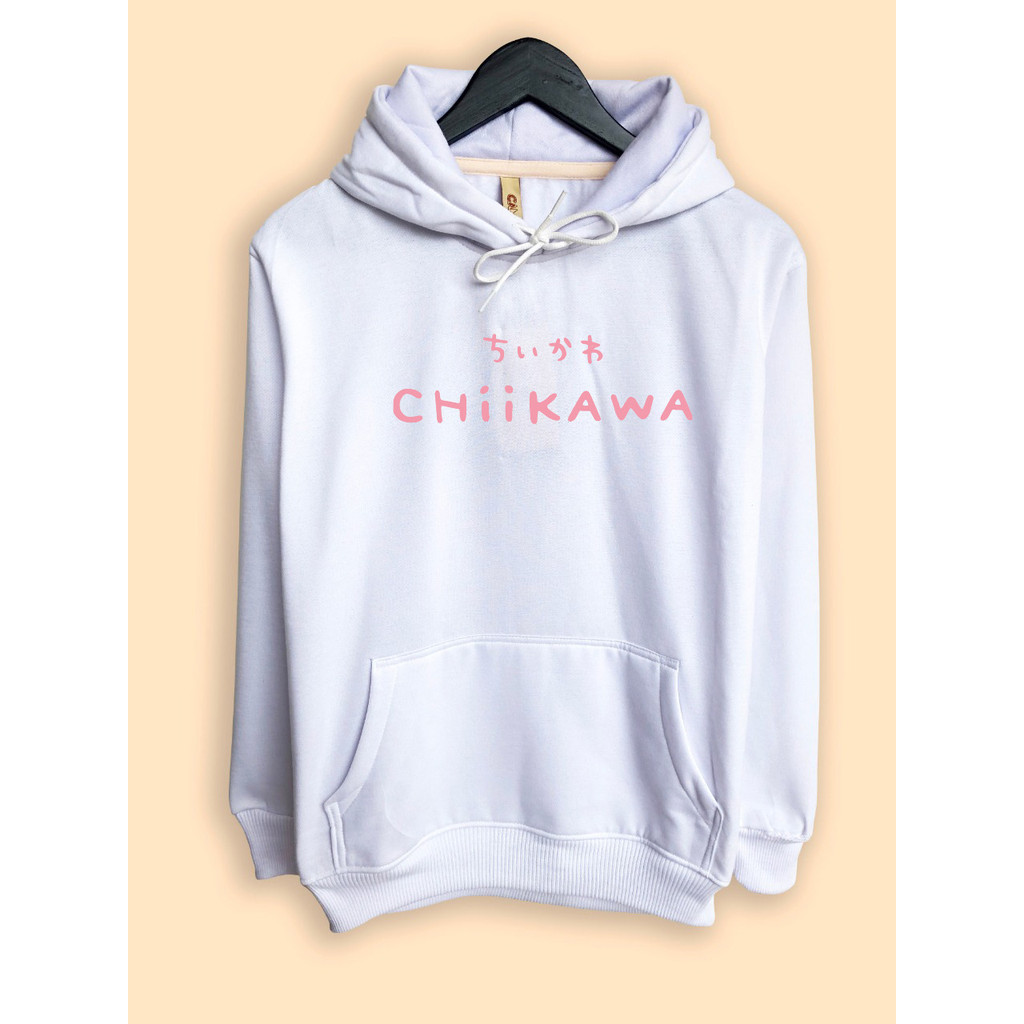Jaket Hoodie Chiikawa Nanka Chiisakute Kawaii Yatsu Japan Logo