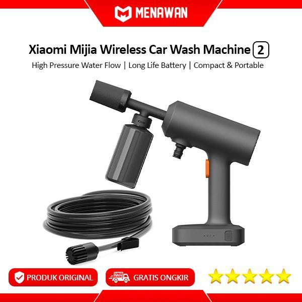 Xiaomi Mijia Wireless Car Wash Machine 2 Cordless High Pressure Washer Cleaner Semprotan Air Steam