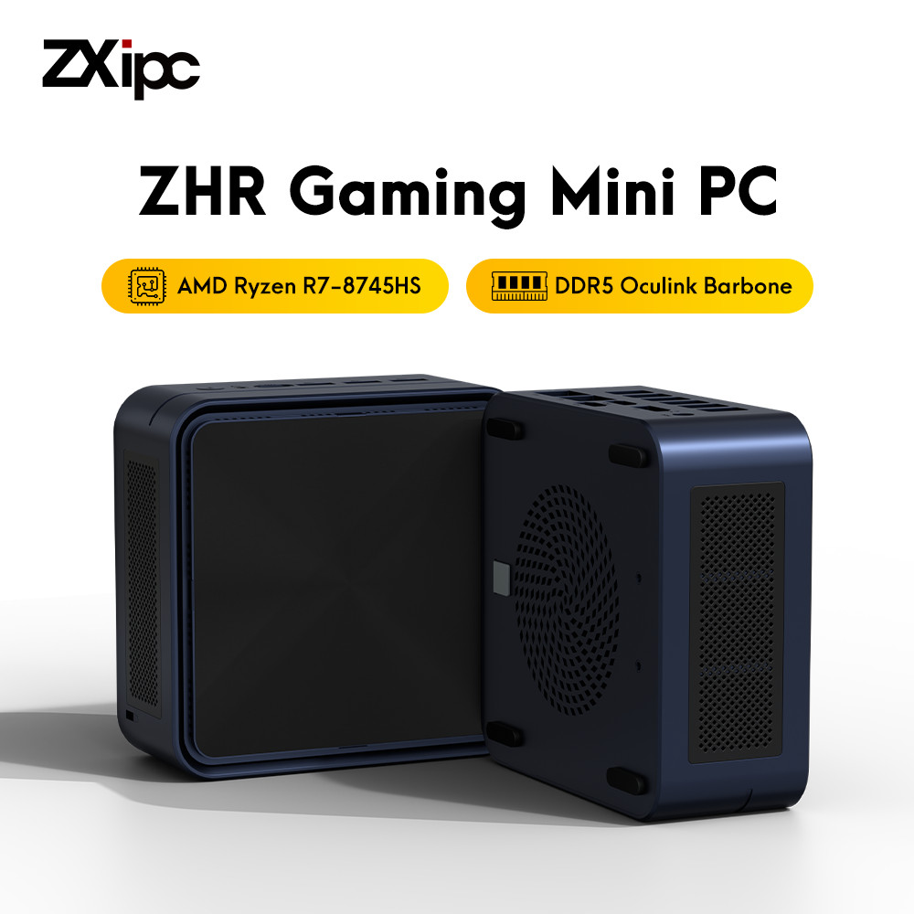 ZXIPC MINI PC NucBox Gaming Mini PC AMD Ryzen7 8745HS DDR5 Oculink Barebone NO RAM NO ROM Desktop