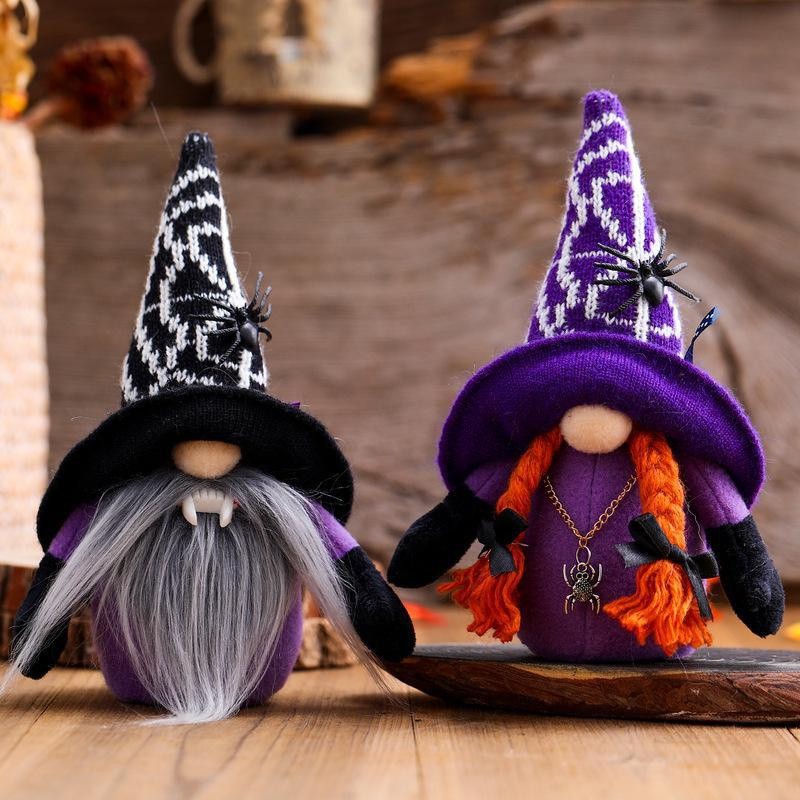 Cute Spider Gnomes Doll Vampire Gnomes For Halloween Decoration Home Party Ornament Christmas Gift