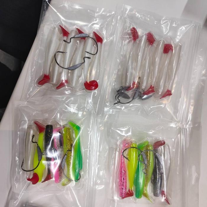 Aquasea Soft Lure 8Cm Isi 6 Bonus Hook 2 Umpan Casting Gabus Toman Umpan Minnow Casting