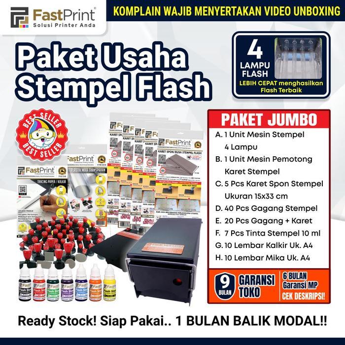 Paket Jumbo Mesin Stempel Warna 4 Lampu Import Lengkap
