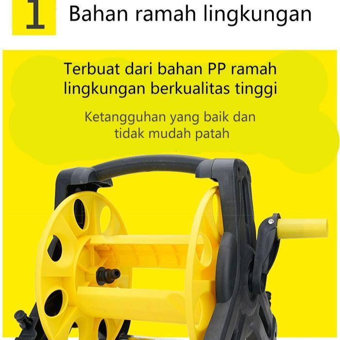 40M Hose Reel Set Gulungan Pipa Air Set Gulungan Selang Dengan Selang Air Selang Air Tahan Lumut