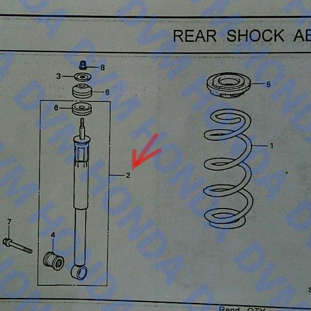 Shockbreaker Belakang Ikybi City Gd/Jazz Gd