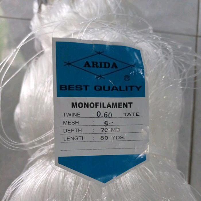 SIAPKIRIM jaring ikan ARIDA 9 inchi 0.60 70md/80yds TATE jaring ikan besar jaring kakap ikan tuna