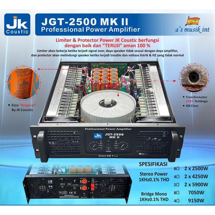 Power JGT 2500 MK II JK Coustic Power Amplifier