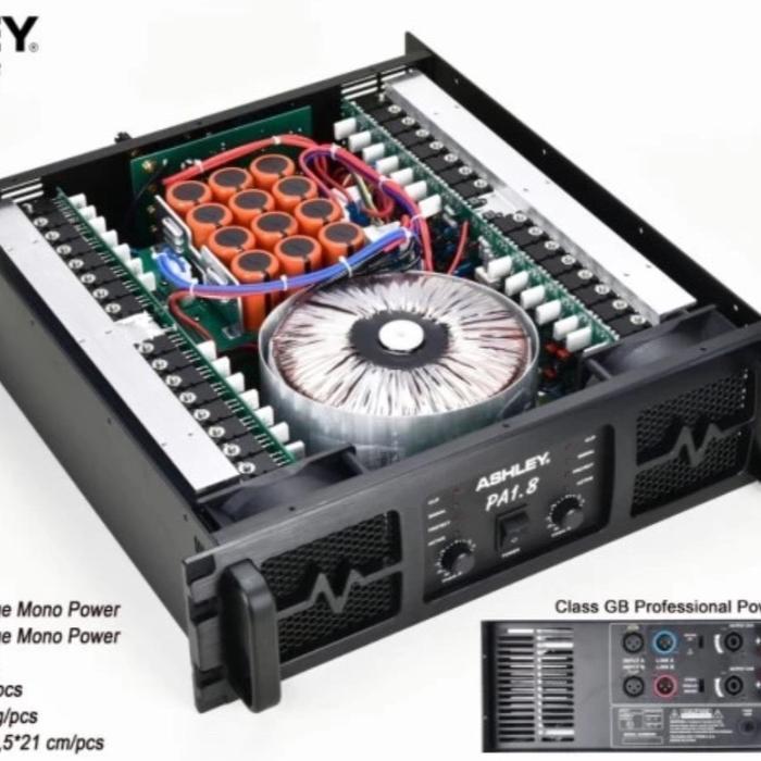 POWER AMPLIFIER ASHLEY PA 1.8 ORIGINAL 2 x 1800 watt Class GB Mixer