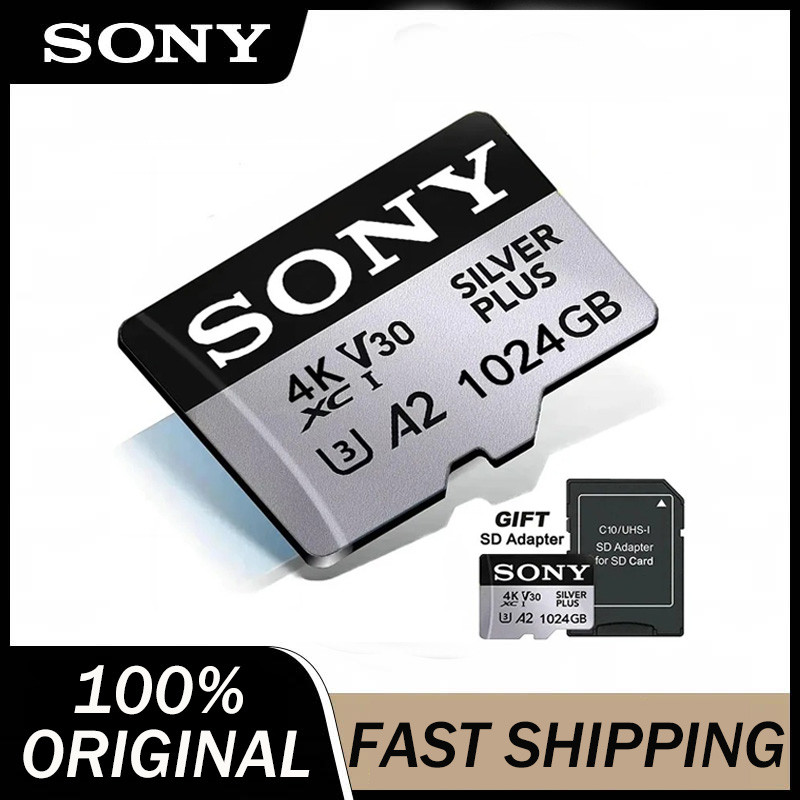 Original SONY Micro SD Card A2 Class 10 High Speed TF Memory Card 1024GB U3 V30 4K MicroSD Flash