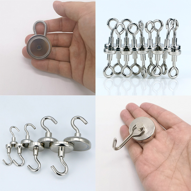 Super Strong Round Neodymium Magnet Pot Fishing Salvage Hook Magnets Neodymium Powerful Magnetic