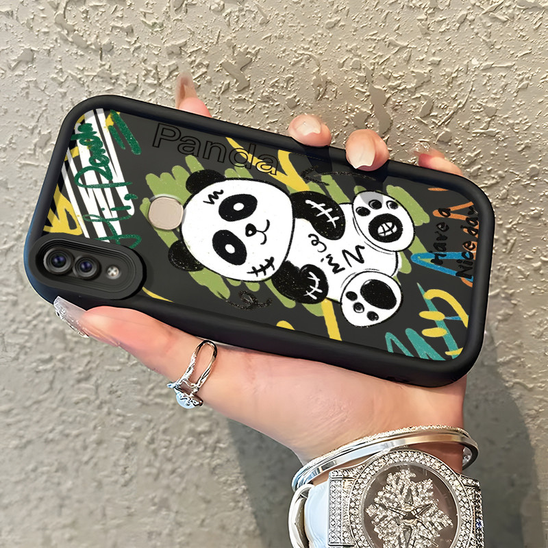 Casing Hp Untuk VIVO V9 V9 Pro V9 Youth Y85 Y85A Z1i Z3X Case Casing Panda kecil yang rusak pola Kas