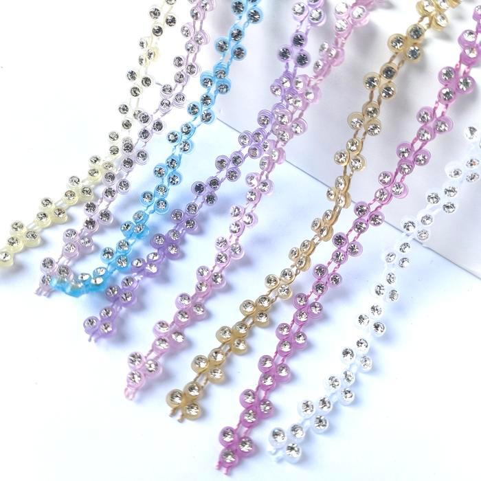 diamond rell roll mata 3 Payet diamond kristal variasi roll per 50 cm Manik baju payet rumbai juntai