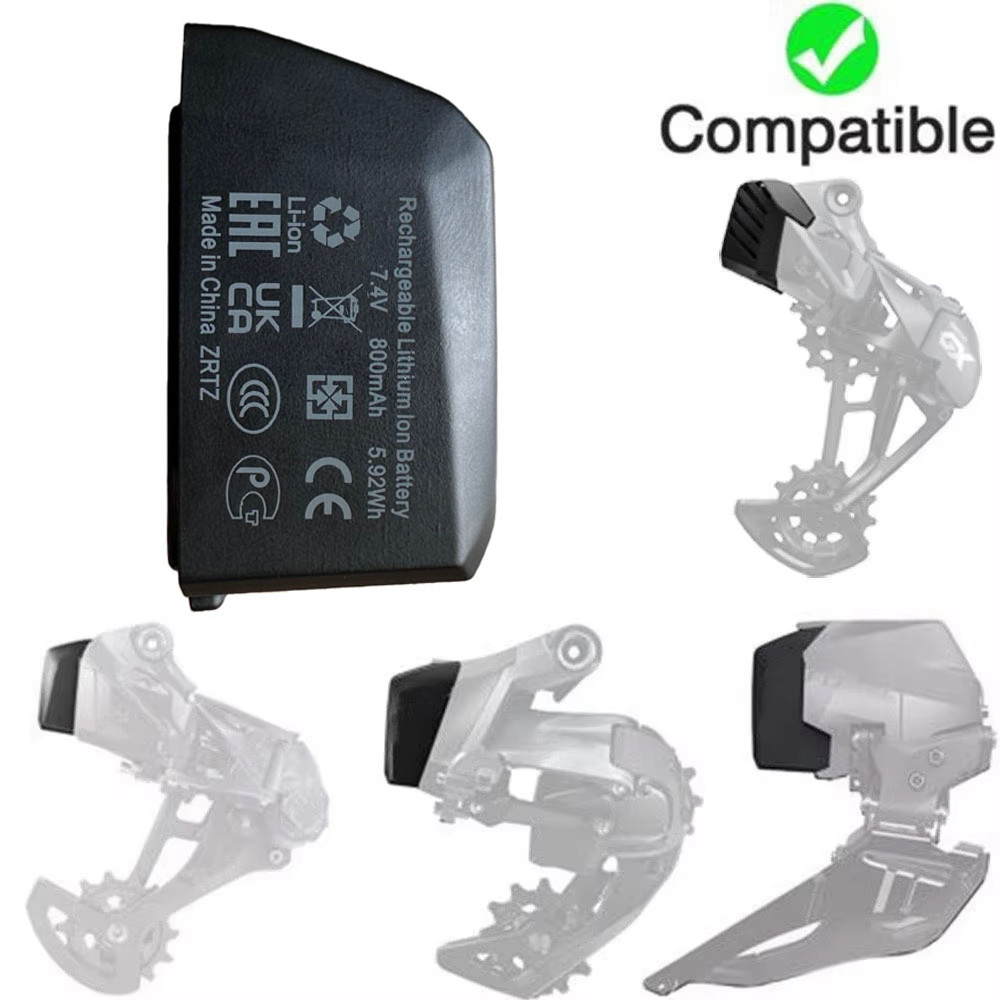 Hsabat 800Mah Battery For Force Xx1 X01 Gx Eagle Axs Rival Red Black Axs Etap Rockshox Reverb Front